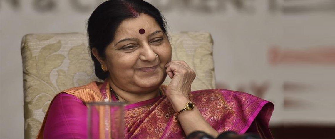 Ministra das Relações Exteriores da Índia, Sushma Swaraj